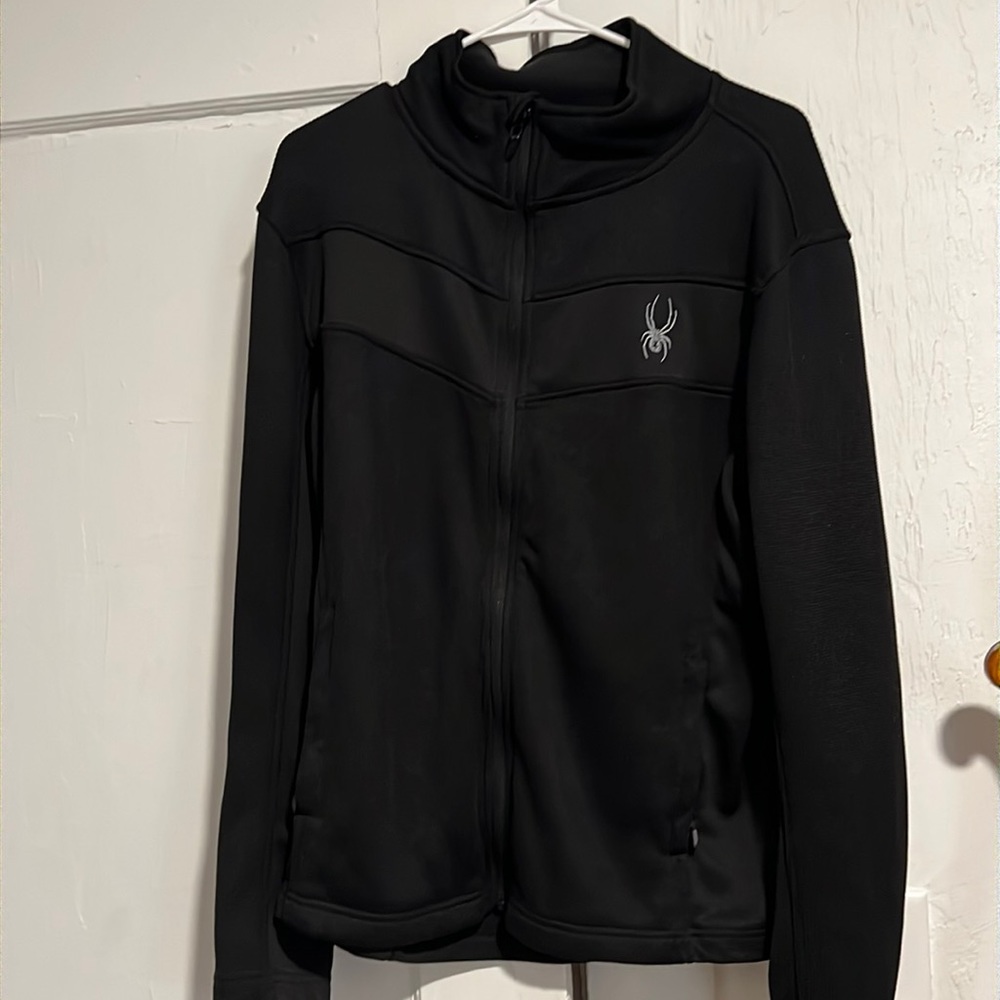 Spyder men’s Medium zip down black jacket. Only worn once!